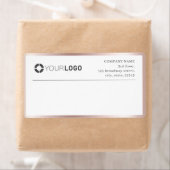 Modern Rose Gold Border Logo Rücksendeadresse (Insitu)