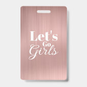 Modern Rose Gold Bride Tribe Bachelorette Ausweis (Back)