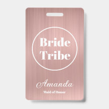 Modern Rose Gold Bride Tribe Bachelorette