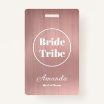 Modern Rose Gold Bride Tribe Bachelorette