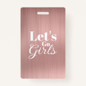 Modern Rose Gold Bride Tribe Bachelorette Ausweis (Rückseite)