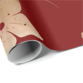 Modern rose gold flowers and leaves geschenkpapier (Rolleneckpunkt)