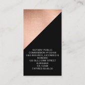 Modern Rose Gold Foil Foto Logo Visitenkarte (Rückseite)