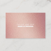 Modern Rose Gold Fox - Loyalty Card Treuekarte (Rückseite)