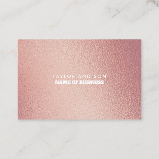 Modern Rose Gold Fox - Loyalty Card Treuekarte (Rückseite)