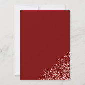 Modern rose gold frame red confetti wedding einladung (Rückseite)