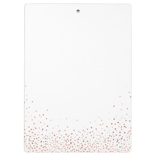 Modern Rose Gold Glitzer Firmenlogo Klemmbrett (Rückseite)