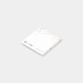 Modern Rose Gold Glitzer Firmenlogo Post-it Klebezettel (angewinkelt)