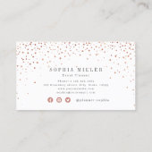 Modern Rose Gold Glitzer Firmenlogo Visitenkarte (Rückseite)