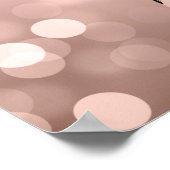 Modern Rose Gold Glitzer Lights Salon Preismenü Poster (Ecke)