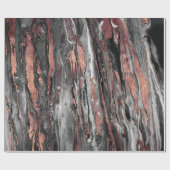 Modern rose gold gold abstract marbleized paint geschenkpapier (Flach)