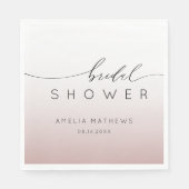 Modern Rose Gold Gradient Bridal Shower Serviette (Vorderseite)