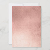 Modern Rose Gold Graduation Invitation Einladung (Rückseite)