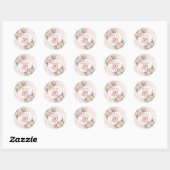 Modern Rose Gold Greenery 50th Birthday Stickers (Blatt)