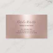 Modern Rose Gold Kronen Beauty Salon Wellness-Cent Treuekarte (Rückseite)