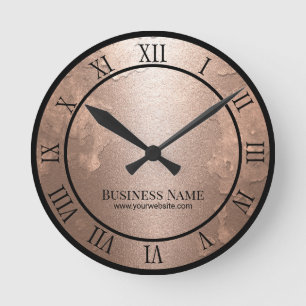 Modern Rose Gold Moon Vintage Astronomical  Runde Wanduhr