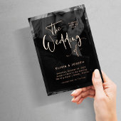 Modern Rose Gold Overlay | Hochzeit von Fotos Folieneinladung