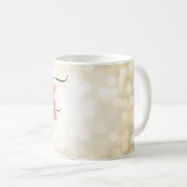 Modern Rose Gold Paint Gold Lights Hallo Beauty Kaffeetasse (VorderseiteRechts)