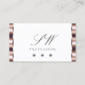 Modern Rose Gold Weißglatter Diamanten Visitenkarte (Vorderseite)