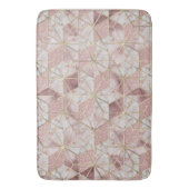 Modern Rose goldenes geometrisches Sternmuster Blu Badematte (Vorderseite Vertikal)