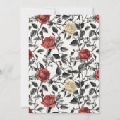 Modern Rose Luxury Girl’S Birthday Einladung (Rückseite)