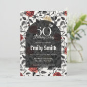 Modern Rose Luxury Girl’S Birthday Einladung (Stehend Vorderseite)