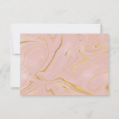 Modern Rose Marble Brautparty Danke Karte (Rückseite)