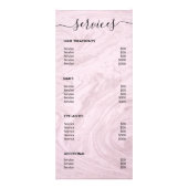 Modern Rose Marble Salon Service Menü (Hinten)