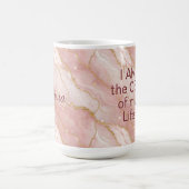 Modern Rose Quartz Marble Gold Glitter Kaffeetasse (Mittel)
