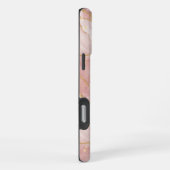 Modern Rose Quartz Marble Gold iPhone Hülle (Rechte Seite)