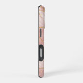 Modern Rose Quartz Marble Gold iPhone Hülle (Rechte Seite)