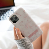 Modern Rosy Gold Marmor Handy Case