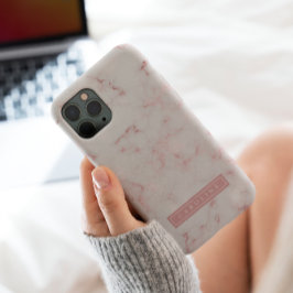 Modern Rosy Gold Marmor Handy Case