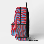 Modern Rot/Blau Bedruckter Rucksack (Rechts)