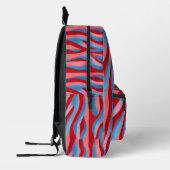 Modern Rot/Blau Bedruckter Rucksack (Links)