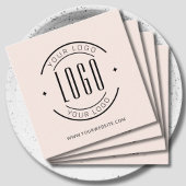 Modern rot Rosa einfach hinzufügen Ihr Logo Quadratische Visitenkarte