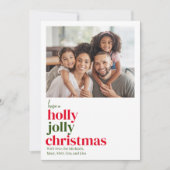 Modern Rot und Grün 1 Foto Weihnachten (Vorderseite)