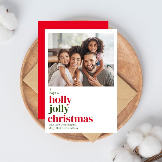 Modern Rot und Grün 1 Foto Weihnachten