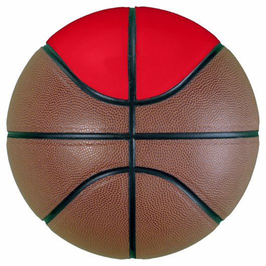 Modern roter schwarzer Monogramm-Name Basketball (Rechts)