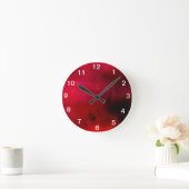 Modern rotes Design Runde Wanduhr (Zuhause)