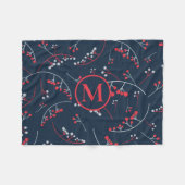 Modern rotes Pastellgraumuster Fleecedecke (Vorderseite (Horizontal))