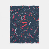 Modern rotes Pastellgraumuster Fleecedecke (Vorderseite)