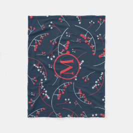 Modern rotes Pastellgraumuster Fleecedecke