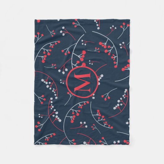 Modern rotes Pastellgraumuster Fleecedecke (Vorderseite)