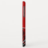 Modern rotes Schwarz/Weiß-Abstraktes Monogramm Case-Mate iPhone Hülle (Hinten/Links)