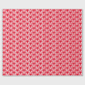 Modern rotes und weißes Muster für Anfangsbuchstab Geschenkpapier (Flach)