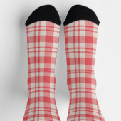 Modern rotes und weißes Muster Socken (Oben)