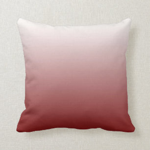 Modern rotes und weißes Ombre Kissen