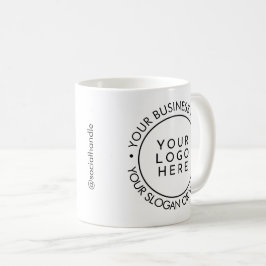 Modern Round Business Logo Promotional Kaffeetasse