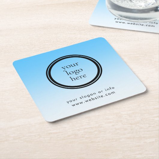 Modern Round Business Promotional Rechteckiger Pappuntersetzer (angewinkelt)